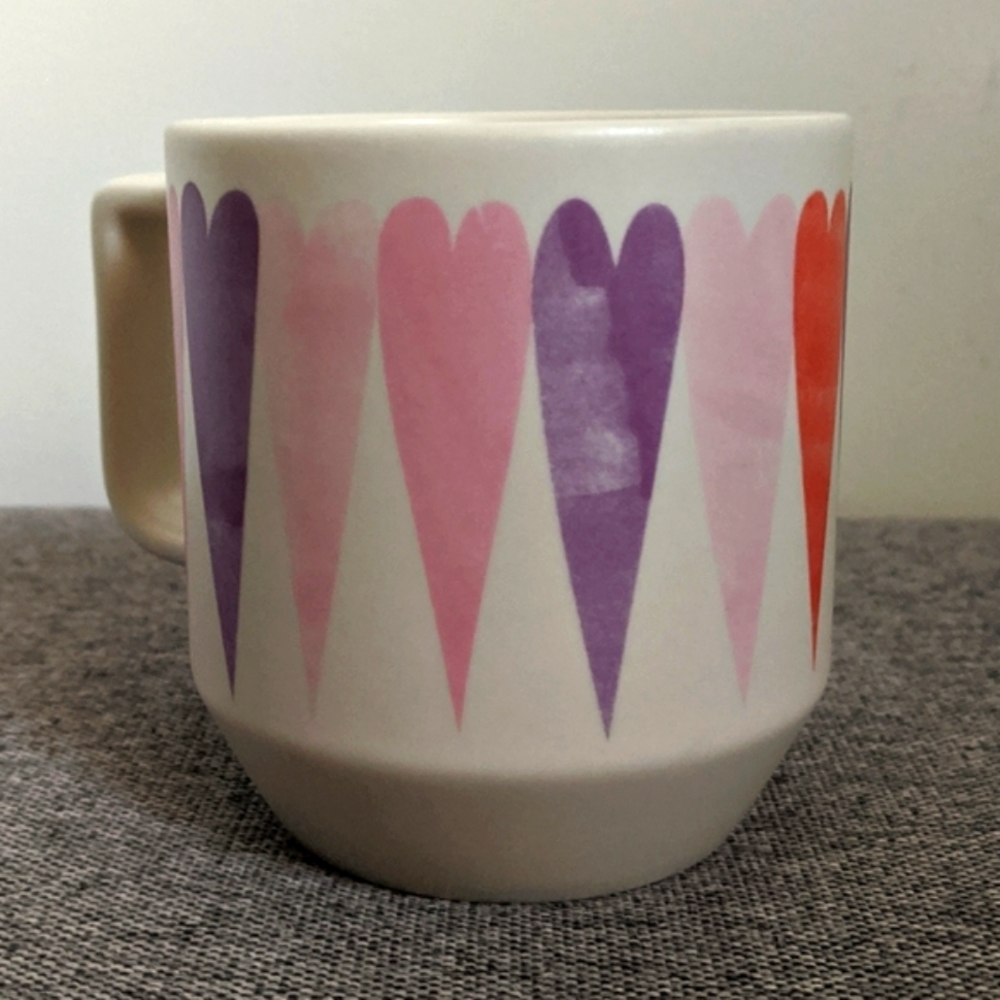 2016 Starbucks Painted Hearts Valentine's Day Coffee Tea Mug Cup 12 oz. - Picture 5 of 11
